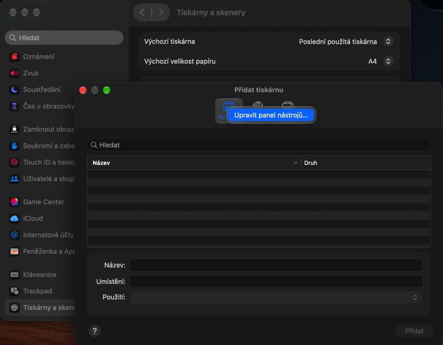 tisk-safeq-klient-pro-macos-02-pridat-tiskarnu-prave-tlacitko-upravit-panel-nastroju.jpg